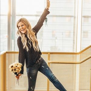 Black Polka Dot Blouse